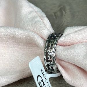 Gucci Square-G Band Silver Ring